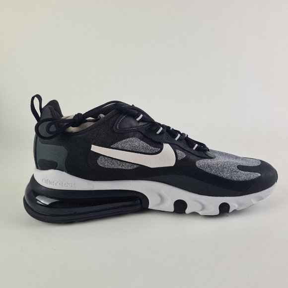 Nike Air Max 270 React Black Running Sneakers Athletic Mens Shoes - Picture 3 of 11